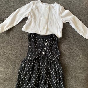 Black and white dress with sweater